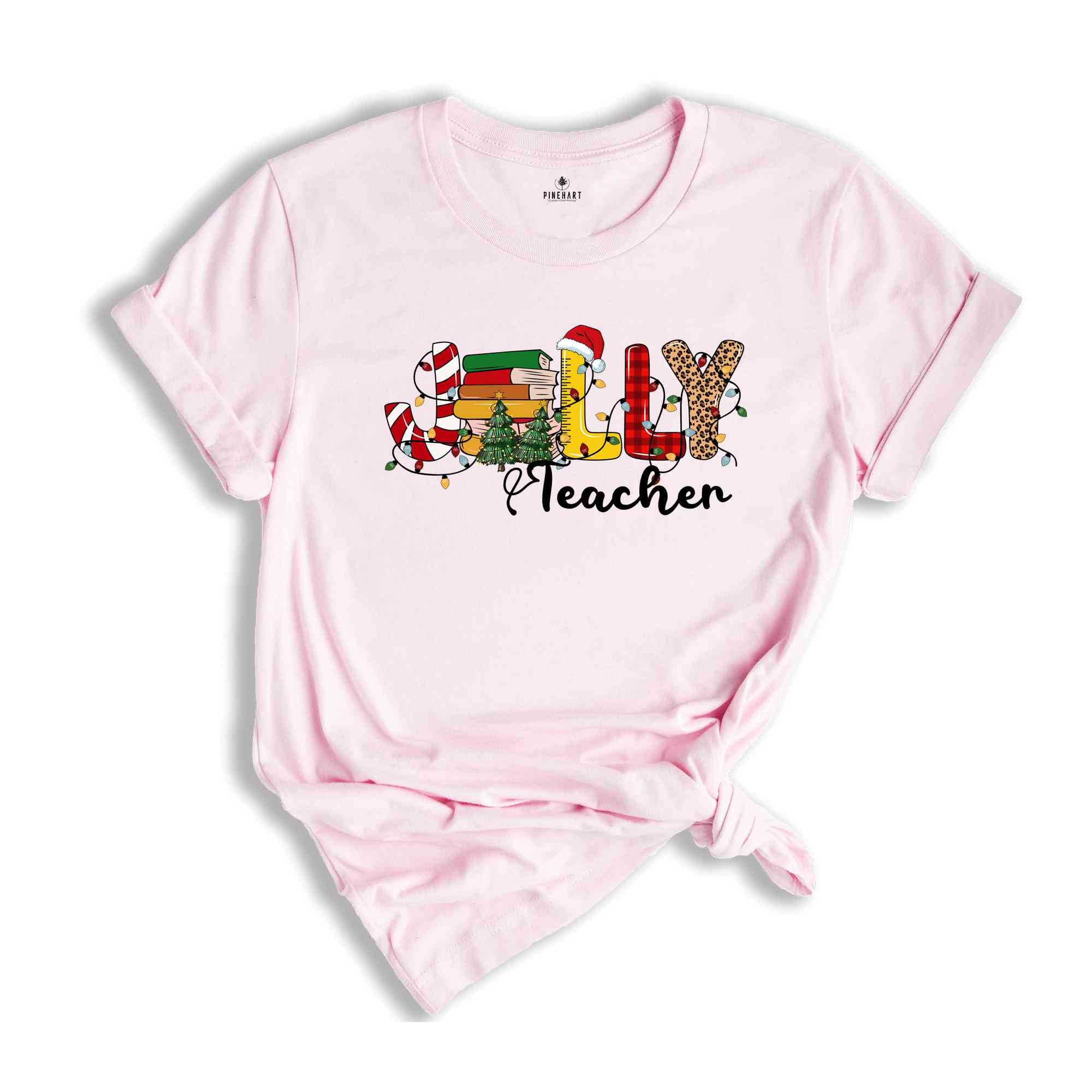 Jolly Teacher Shirt, Teacher Christmas Gift, Teacher Shirt, Teacher Appreciation, Cute Christmas Shirt, Christmas Party Shirt, Holiday Shirt