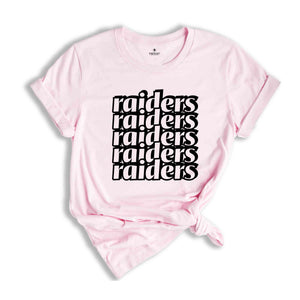 Raiders Written Team Mascot Shirt, Raiders Team Shirt, Raiders Team Spirit Shirt, Raiders Fan Tee, Raiders School Spirit