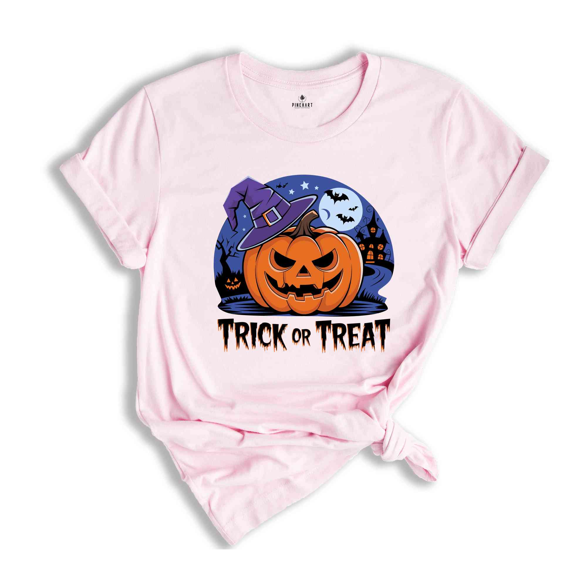 Trick or Treat Shirt Shirt, Halloween Town Shirt Gift, Funny Halloween Shirt, Pumpkin and Bats Shirt, Halloween Party Gift, Halloween Shirt