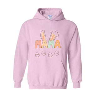 Custom Mama Easter Hoodie, Mama Hoodie With Kids Names, Happy Easter Hoodie, Personalized Easter Day Hoodie