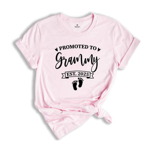 Baby Announcement, Promoted to Grammy, Promoted to Paw Paw Est. 2025, New Grammy Shirt, New Paw Paw Shirt, Pregnancy Reveal Shirts