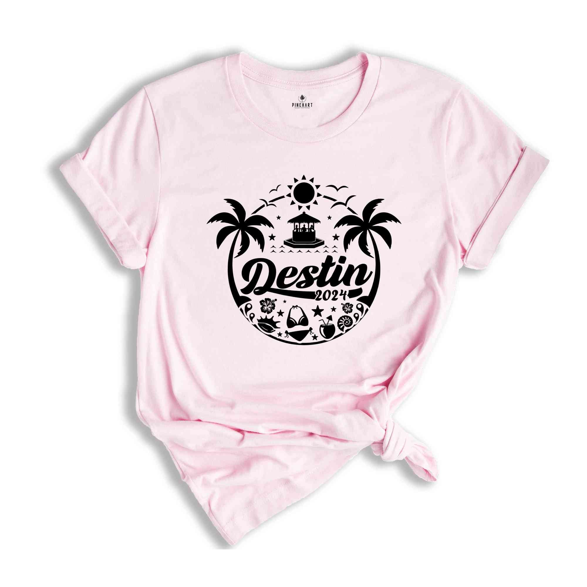 Destin Beach Shirt, Family Vacation Tee, 2024 Florida Destin Shirt, Beach Shirt, Florida Shirts, Palm Tree Tee, Girls Trip Shirt