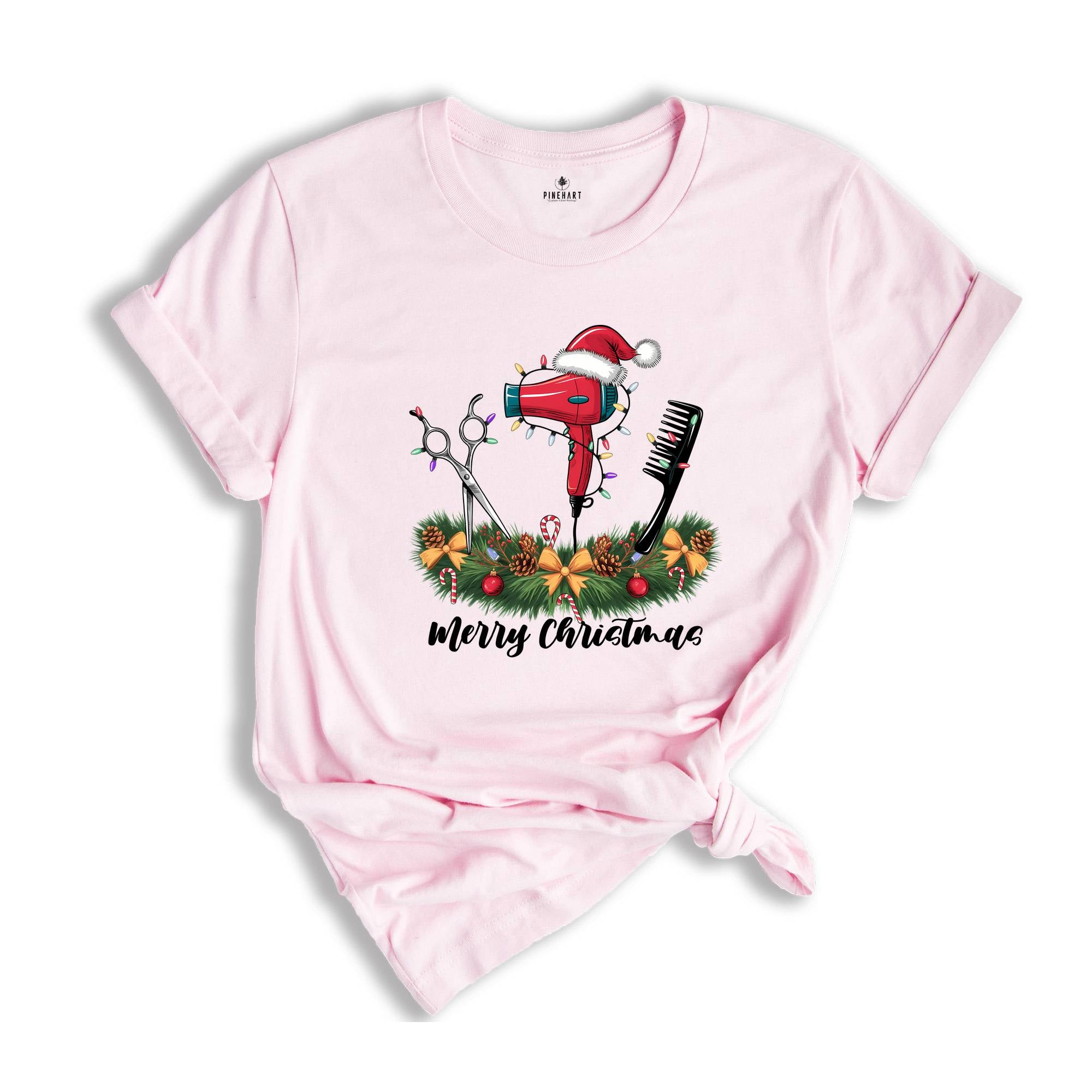 Merry Christmas Hair Stylist Shirt, Christmas Hair Stylist T-Shirt, Christmas Gift For Hair Stylist, Merry Christmas Shirt