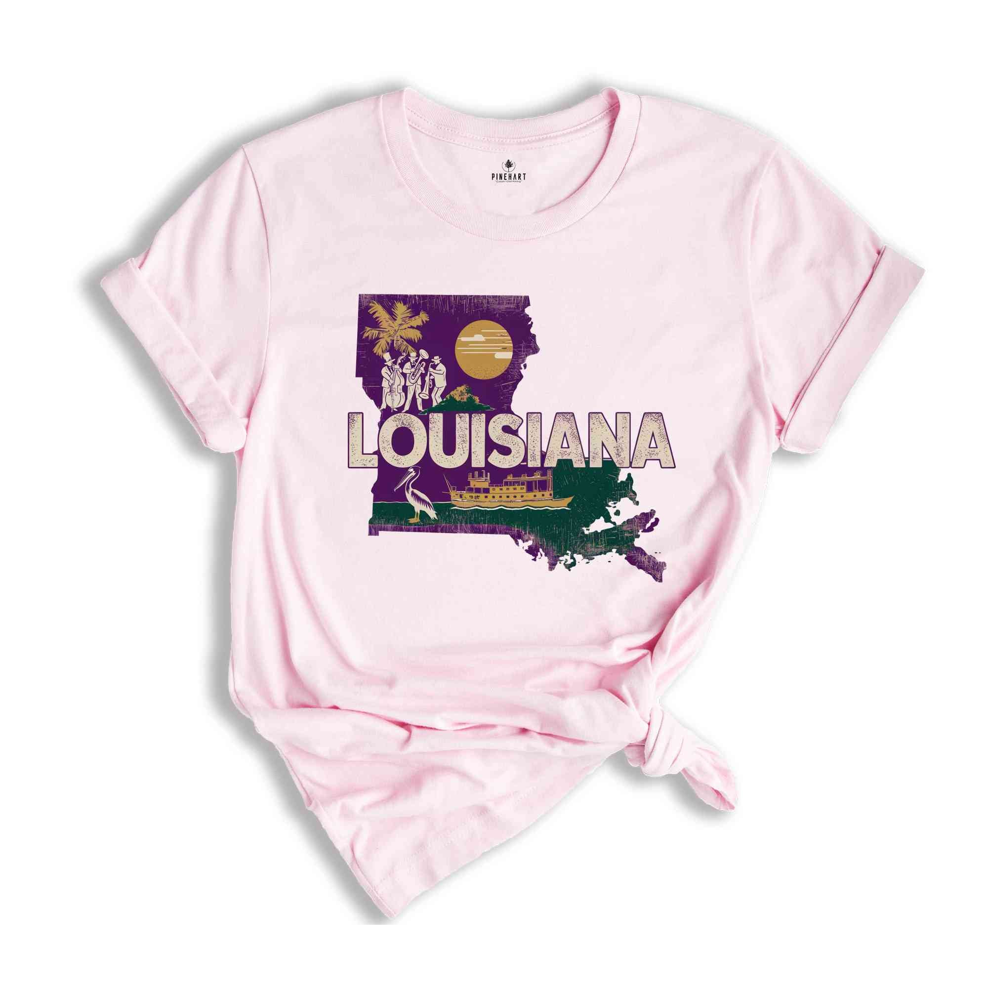 Retro State Of Louisiana Shirt, State Of Louisiana Shirt, State Shirt, Louisiana Shirt, Louisiana Lover Shirt, Family Trip Shirt, Travel Shi