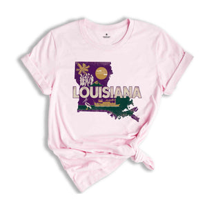 Retro State Of Louisiana Shirt, State Of Louisiana Shirt, State Shirt, Louisiana Shirt, Louisiana Lover Shirt, Family Trip Shirt, Travel Shi