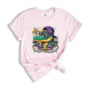 Mardi Gras Alligator Shirt, Mardi Gras Vibes Shirt, Mardi Gras Shirt, Fat Tuesday Shirt, Louisiana Shirt, Beads Shirt, Carnival Shirt