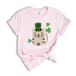 St. Patrick’s Day Cat Shirt, Lucky Cats Shirt, Irish Cat Shirt, Cute St. Patty’s Day Shirt, Cats With Shamrocks Shirt, Irish Shirt