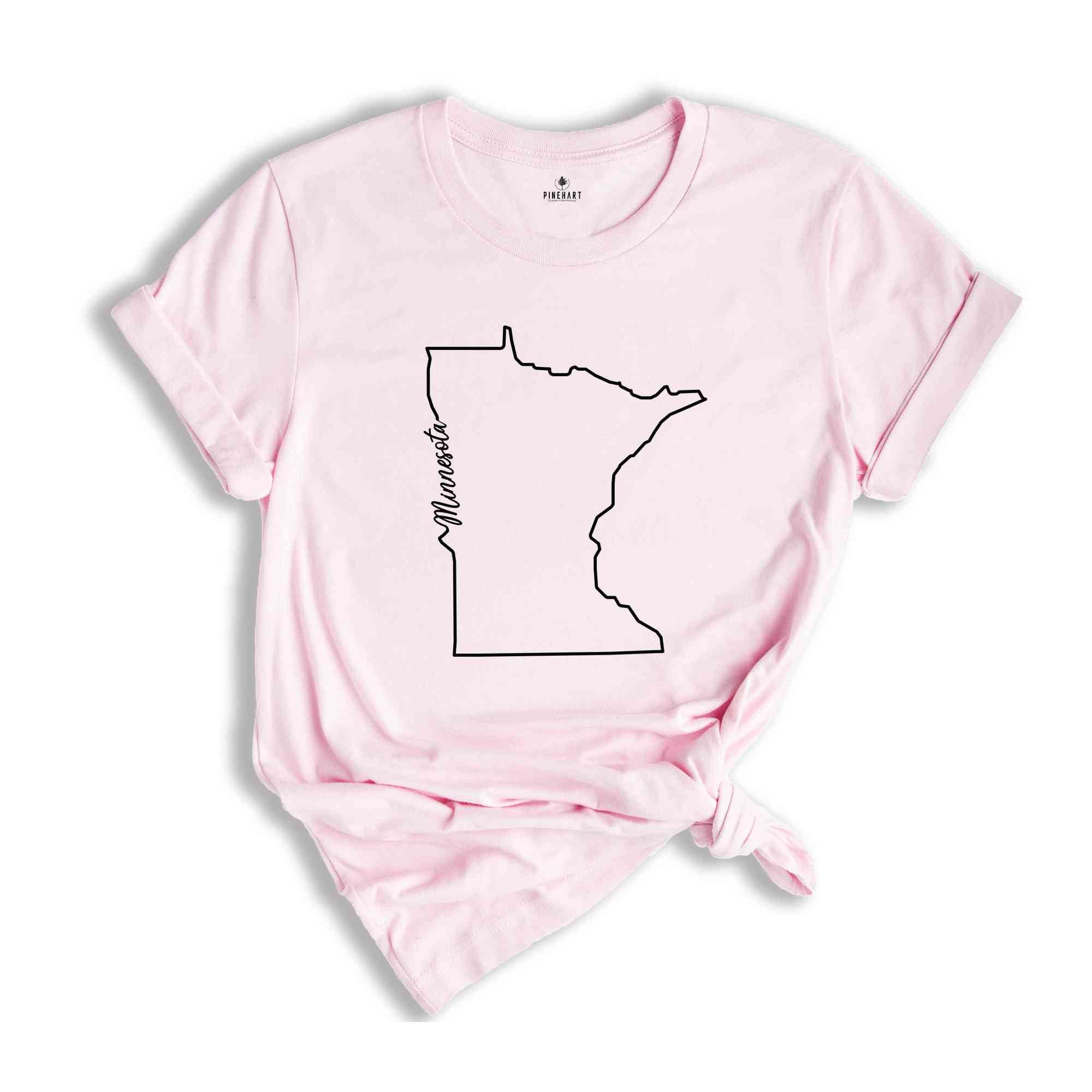 Minnesota State Shirt, The USA State Shirt, Minnesota USA Shirt, Minnesota Map Outline Shirt, US Outline Shirt, United States Shirt