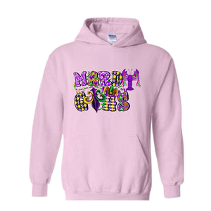 Mardi Gras Celebration Sweatshirt, Festival Hoodie, Carnival Sweatshirt, Party Wear, Mardi Gras Gift