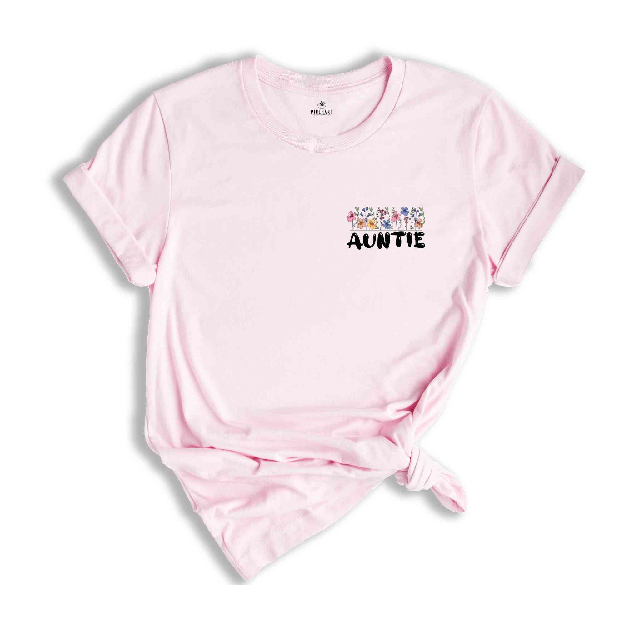 Auntie Shirt, Floral Auntie Shirt, Wildflowers Auntie Shirt, Retro Auntie Shirt, Floral New Aunt Shirt, Mother's Day Gift, Aunt Shirt