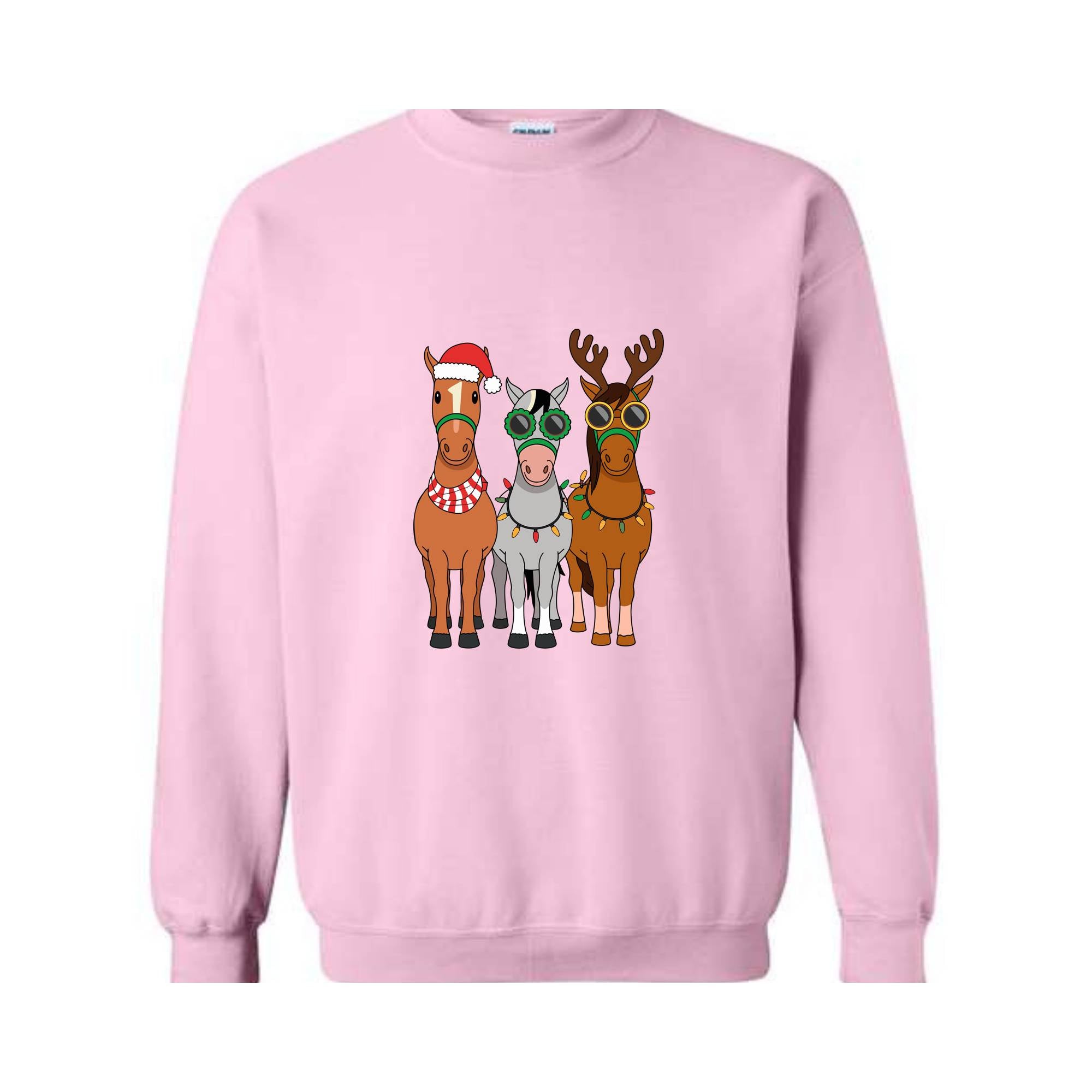 Horse Christmas Sweatshirt, Horse Lover Hoodie, Animal Christmas Shirt, Farm Animals Hoodie, Horse Christmas Hoodie, Western Christmas