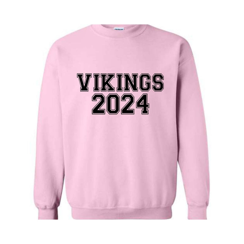 Team Mascot Hoodie, Vikings Team, Mascot Crewneck, School Team Spirit, Vikings Sweatshirt, Vikings School Hoodie, Vikings Football