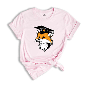 Fox in a Graduation Shirt, Cute Fox T-shirt, Fox Lover Tee, Graduation Gifts, Graduate Shirt 2024, Senior 2024 T-shirt