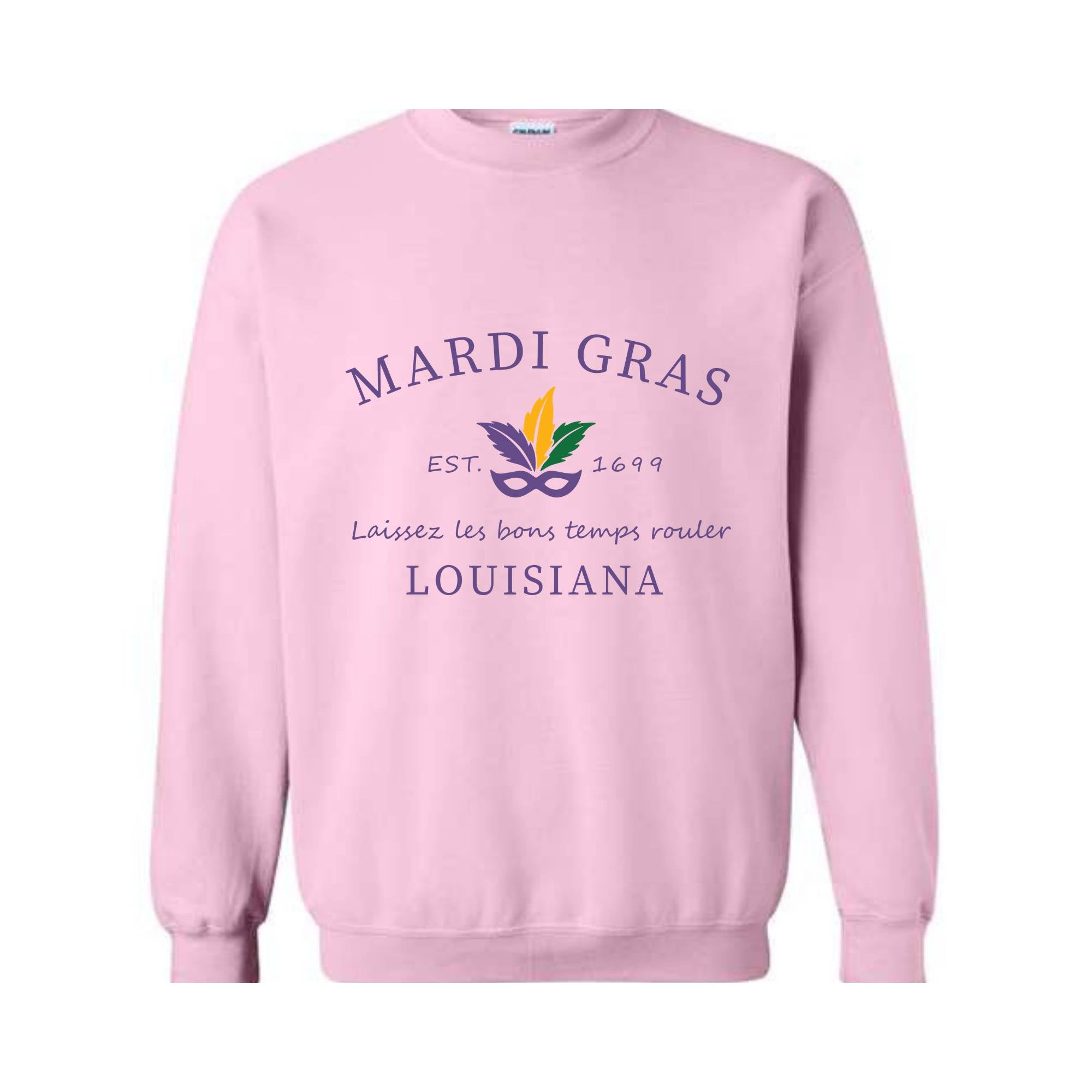 Mardi Gras Sweatshirt, Louisiana Sweatshirt, Mardi Gras Celebrations, Mardi Gras Wear, Louisiana State