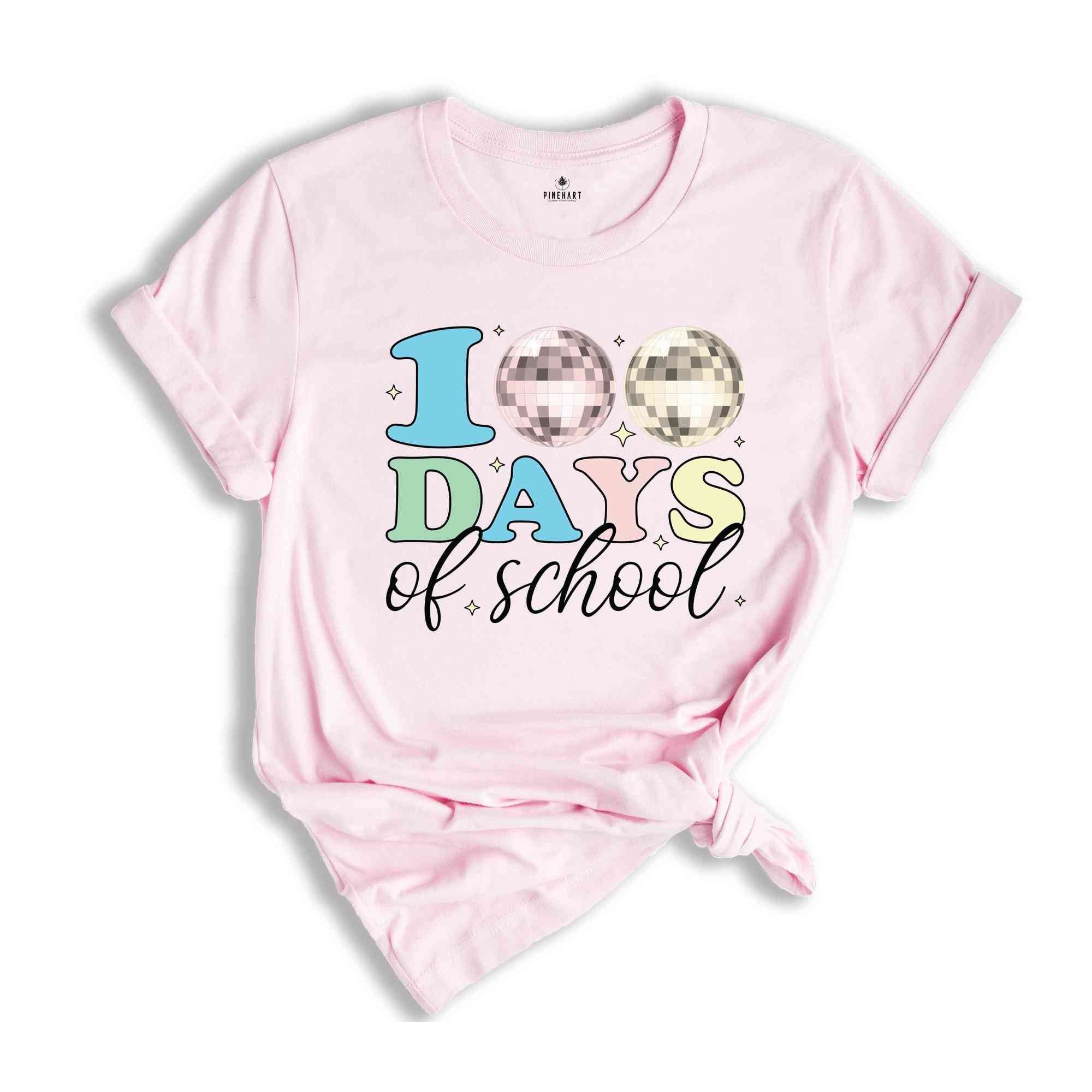 100 Days Of School Shirt, Disco Ball 100 Days Of School Shirt, Retro 100 Days Shirt, Retro 100 Days Teacher Shirt, Teacher Shirt