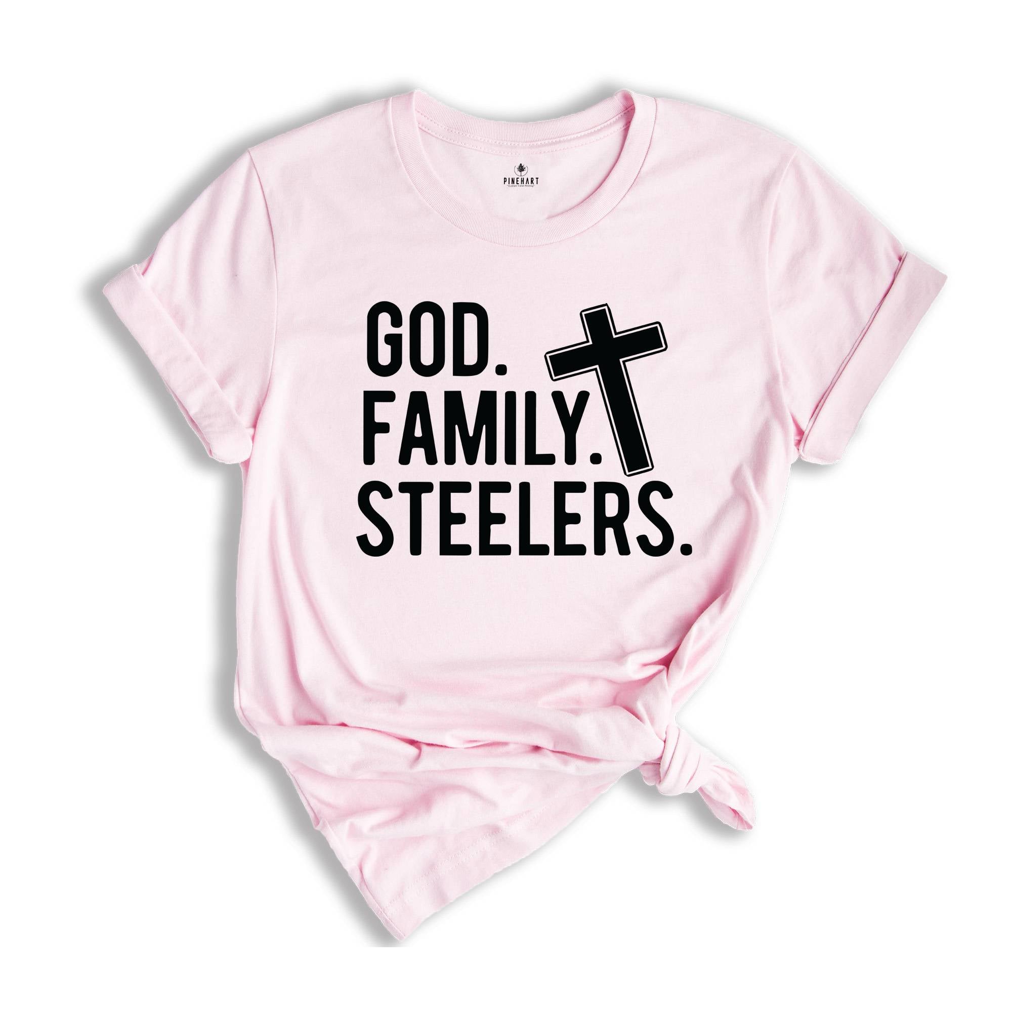 God Family Steelers Shirt, Family Matching Shirt, Christian Shirt, God Shirt, Steelers Shirt, Matching Shirt, Christian Gift, Family Gift