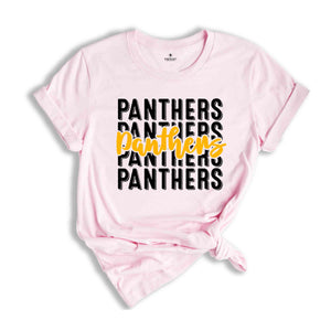 Team Mascot T-Shirt, Panthers Team Shirt, Panthers Team Spirit, Panthers Fan Gift, Panthers School Tee, Panthers Carolina Shirt