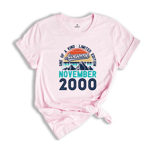 One Of A Kind Limited Edition Birthday 2000 Shirt, 24 Years Old Shirt, Birthday Party Shirt, Birthday Shirt, Family Birthday Party