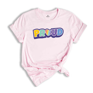 LGBTQ Proud T-Shirt, Rainbow Pride T-Shirt, V-neck Tee, Gay Pride T-Shirt, LGBTQ+ shirt, Pride Shirt, Pride Parade shirt, Cute T Shirt