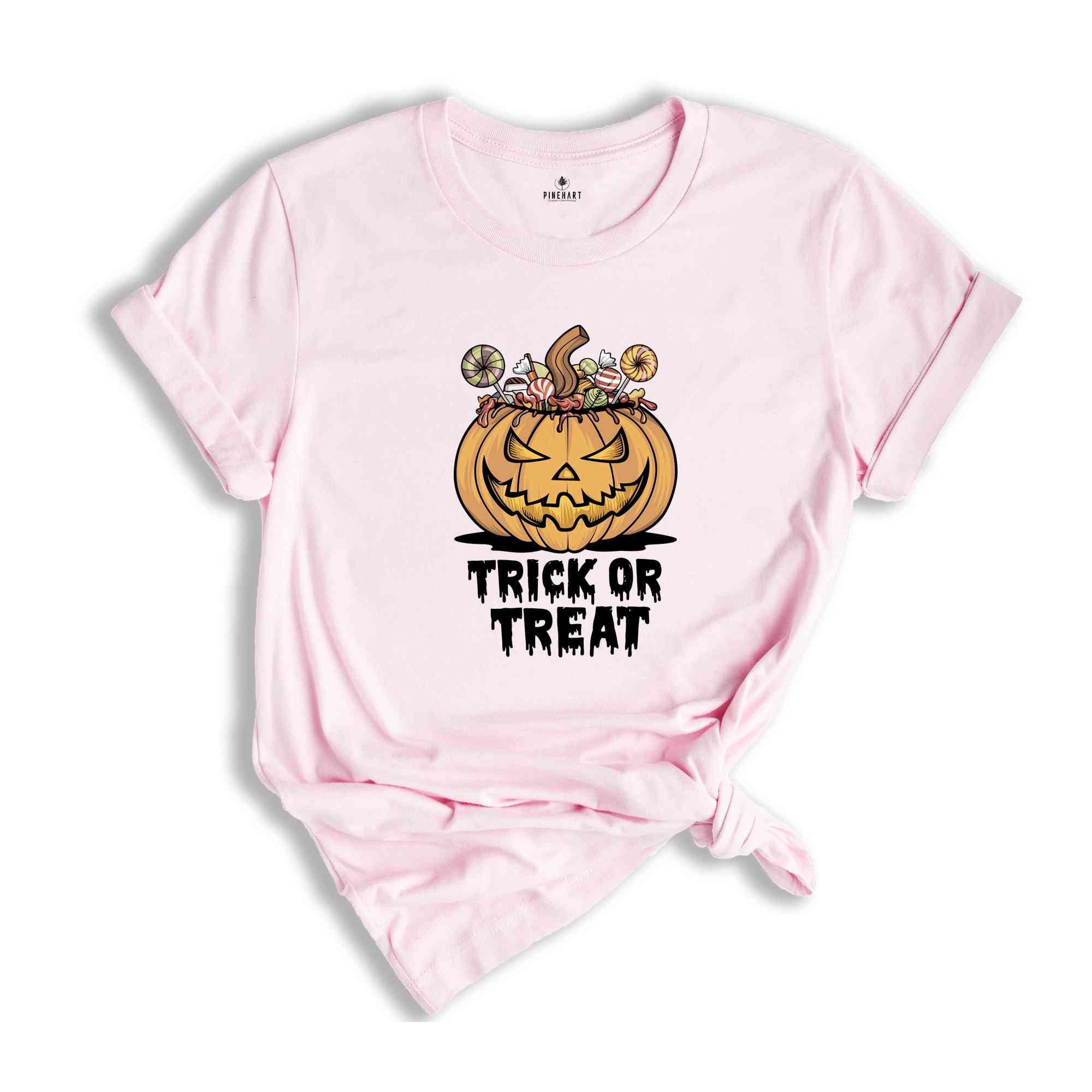 Trick or Treat Shirt, Funny Halloween Shirt, Fall Season Shirt, Cute Halloween Shirt, Girls Halloween Shirt, Spooky Pumpkin Shirt