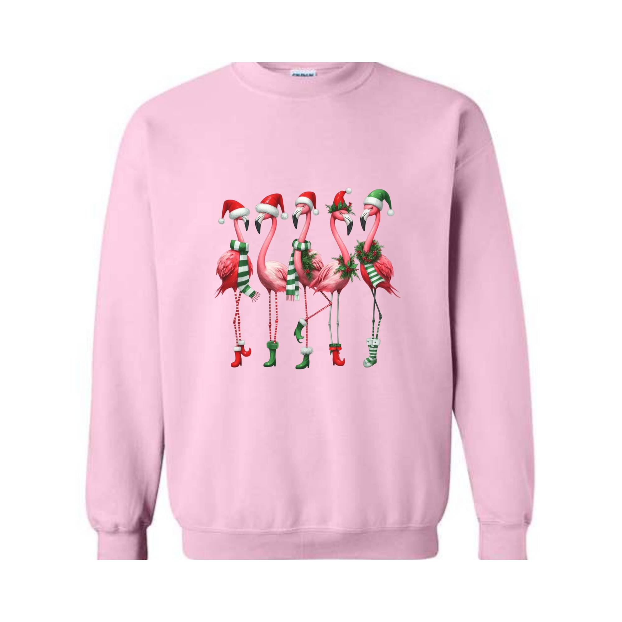 Flamingo Christmas Sweatshirt, Christmas Sweater, Christmas Gifts For Flamingo Lovers, Merry Christmas Hoodie