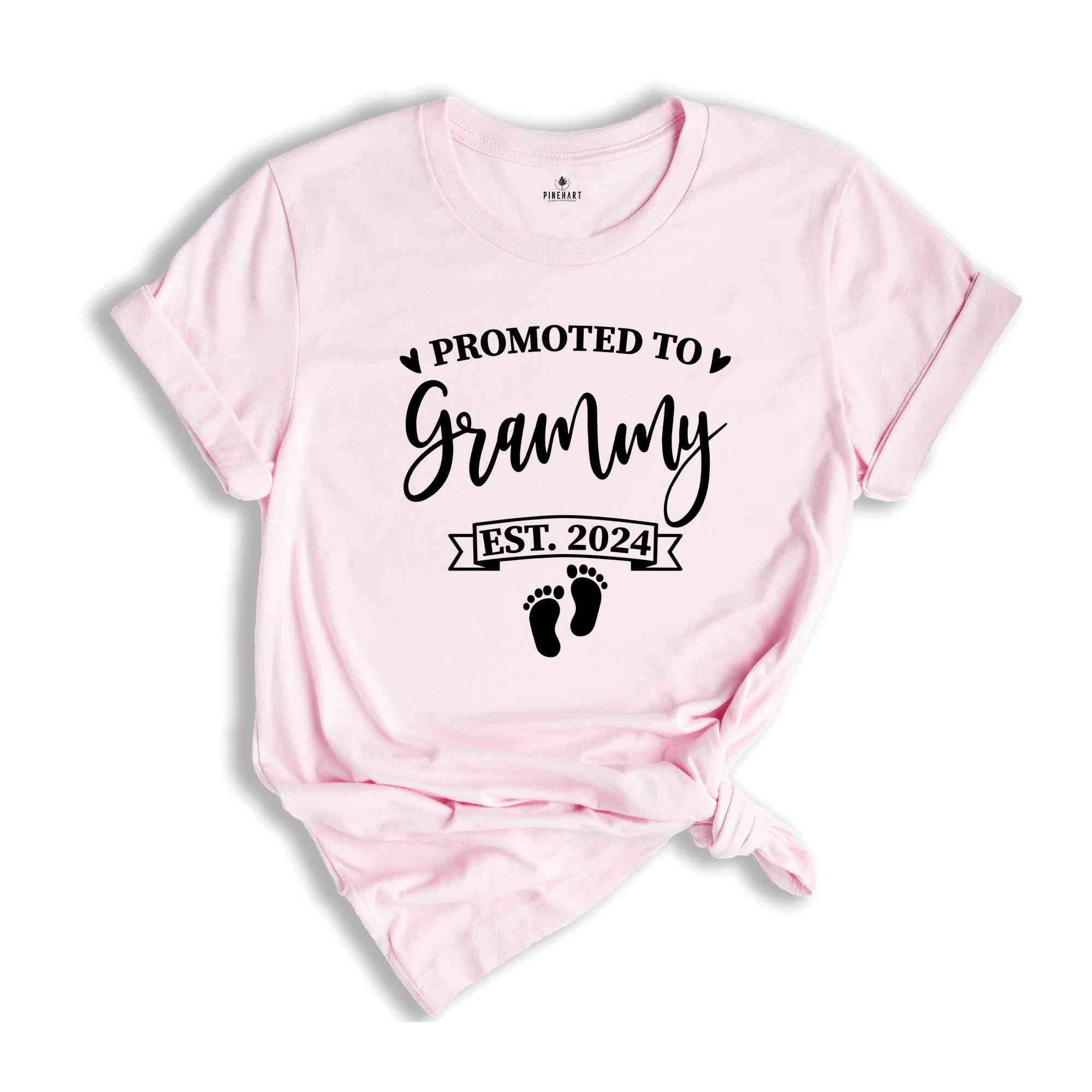 Baby Announcement, Promoted to Grammy, Promoted to Paw Paw Est. 2024, New Grammy Shirt, New Paw Paw Shirt, Pregnancy Reveal Shirts