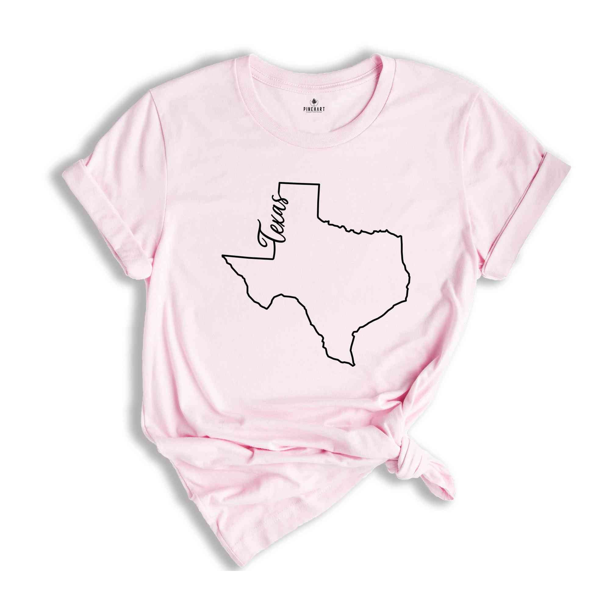 Texas State Shirt, The USA State Shirt, Texas USA Shirt, Texas Map Outline Shirt, US Outline Shirt, United States Shirt