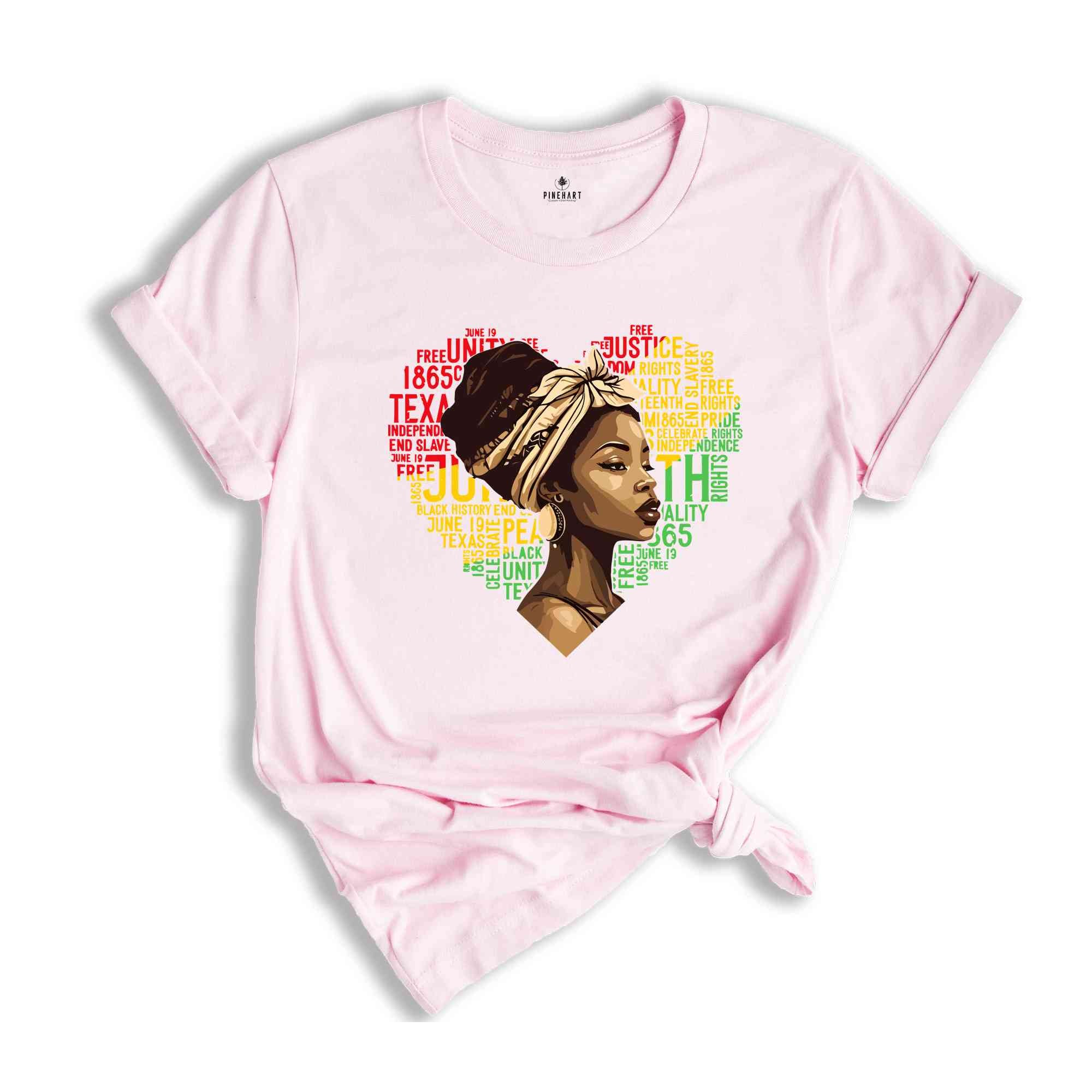 Juneteenth Heart Shirt, Juneteenth Shirt Women, Black Culture, Black History, Black Lives Matter Tee, Melanin T-Shirt, Black Girl Tees