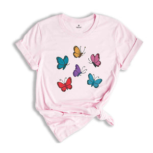 Butterfly Shirt, Colorful Butterfly Shirt, Butterfly Gift, Cute Butterfly Shirt, Butterfly Lovers Shirt, Butterfly Wings Shirt