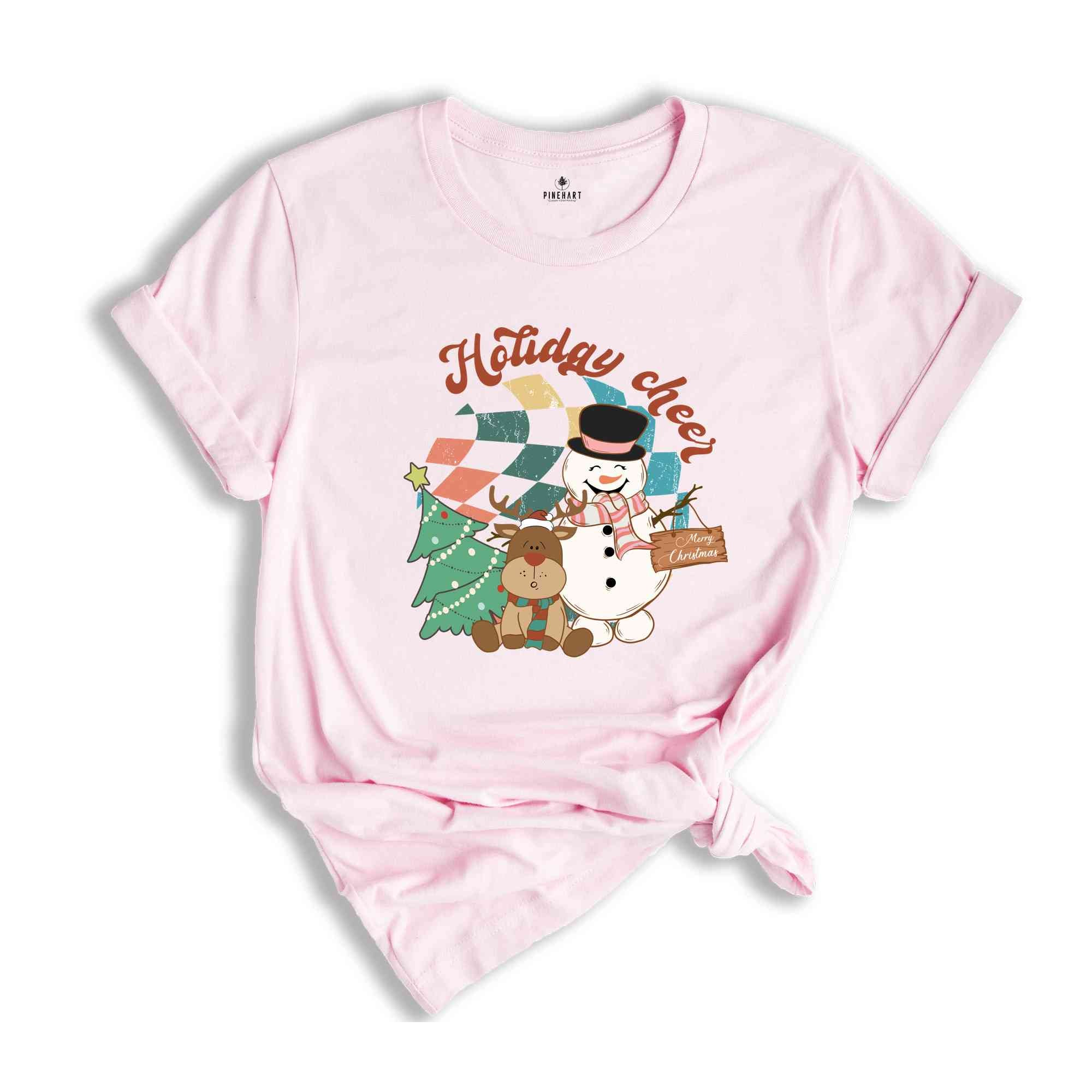 Holiday Cheer Shirt, Cute Snowman Shirt, Christmas Party Shirt, Christmas Shirt, Christmas Gift, Happy Christmas, New Year Shirt