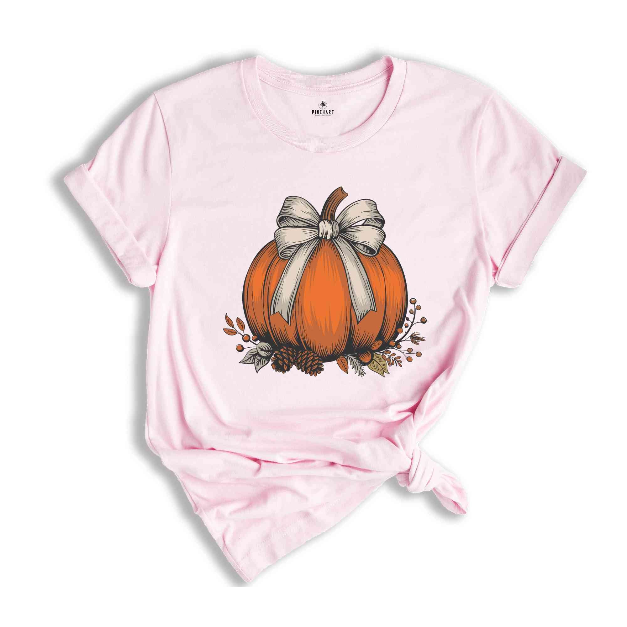 Fall Pumpkin Shirt, Coquette Halloween Shirt, Floral Pumpkin Shirt, Halloween Shirts, Halloween Pumpkin Shirt, Fall Shirt