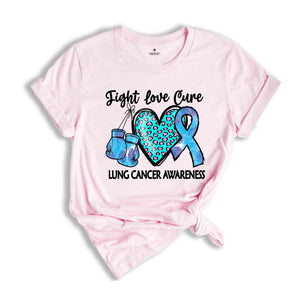 Lung Cancer Awareness Shirt, Cancer Support Clothing, Heart T-Shirt, Gifts for Cancer Warrior, Cancer Ribbon T-Shirt, Shirts for Womens