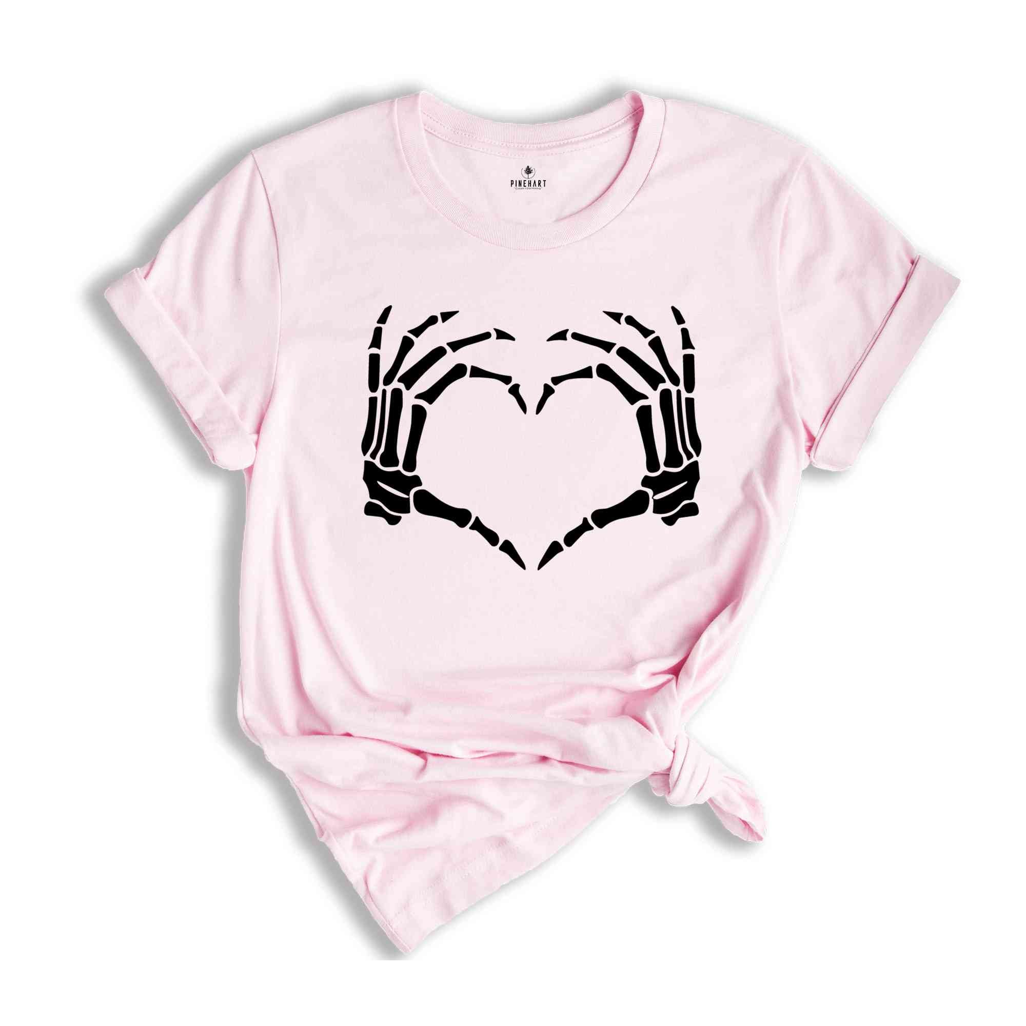 Skeleton Hand Heart Shirt, Halloween Shirt, Skeleton Hand Tee, Skeleton Heart Shirt, Scary Hands Shirt, Spooky Season Shirt