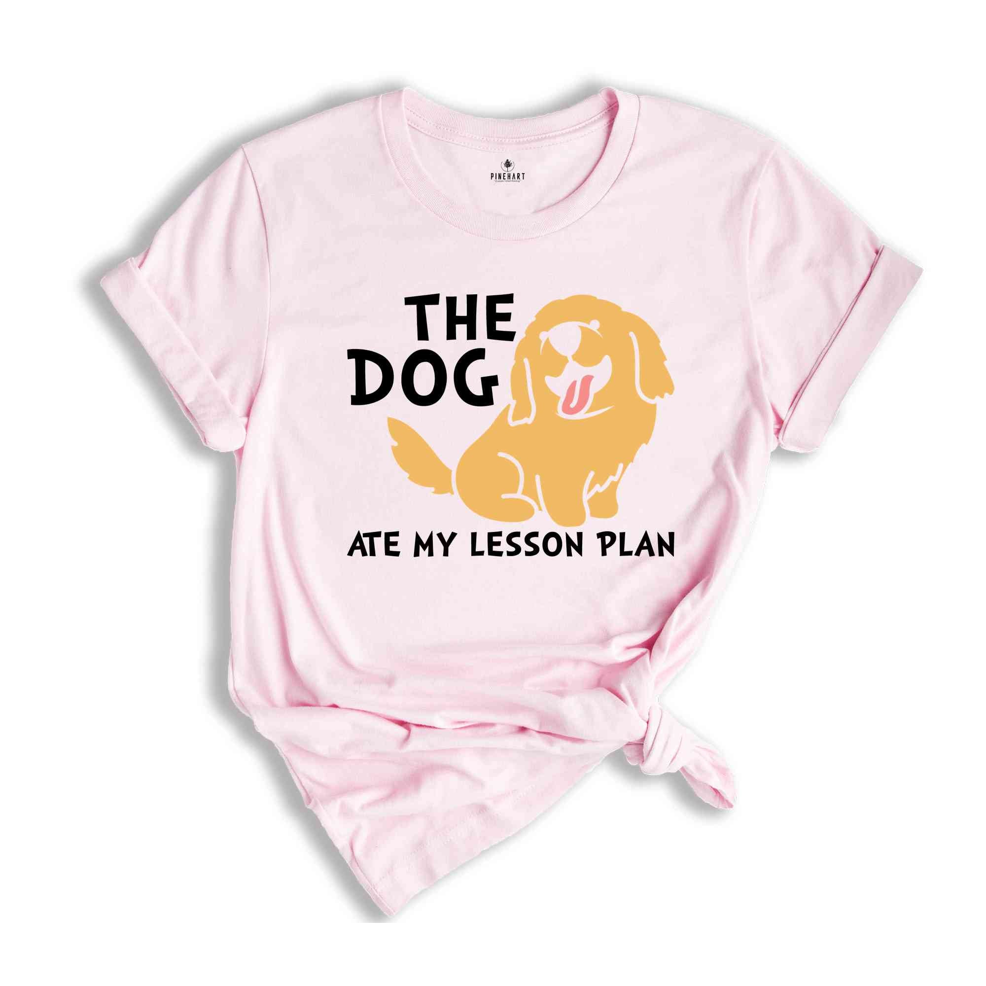 The Dog Ate My Lesson Plan Shirt, Floral Dog Shirt, Happy Tail Dog Tee, Golden Dog Gift, Sassy Dog Shirt