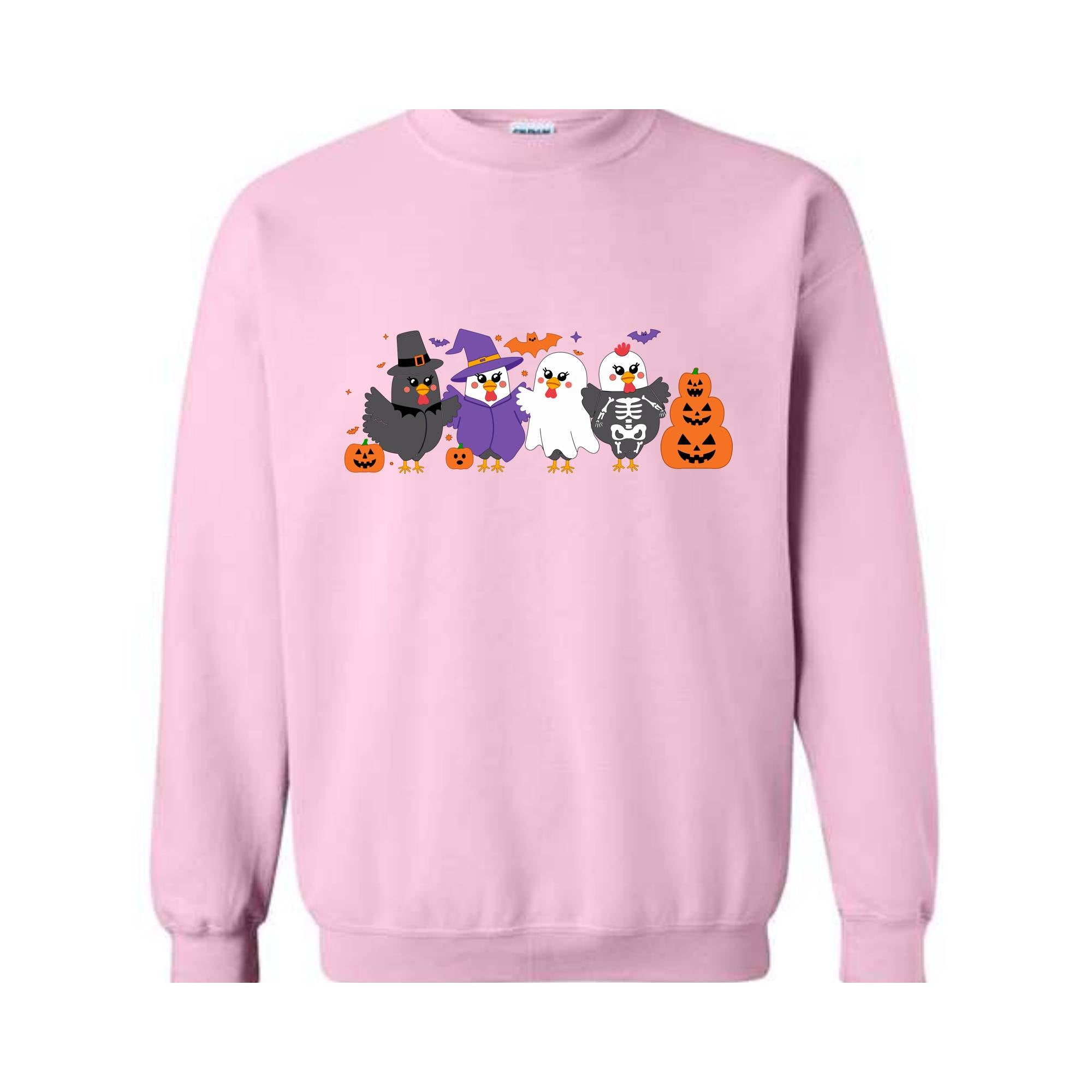 Halloween Chicken Sweatshirt, Chicken Lover Gift, Ghost Chickens Tee