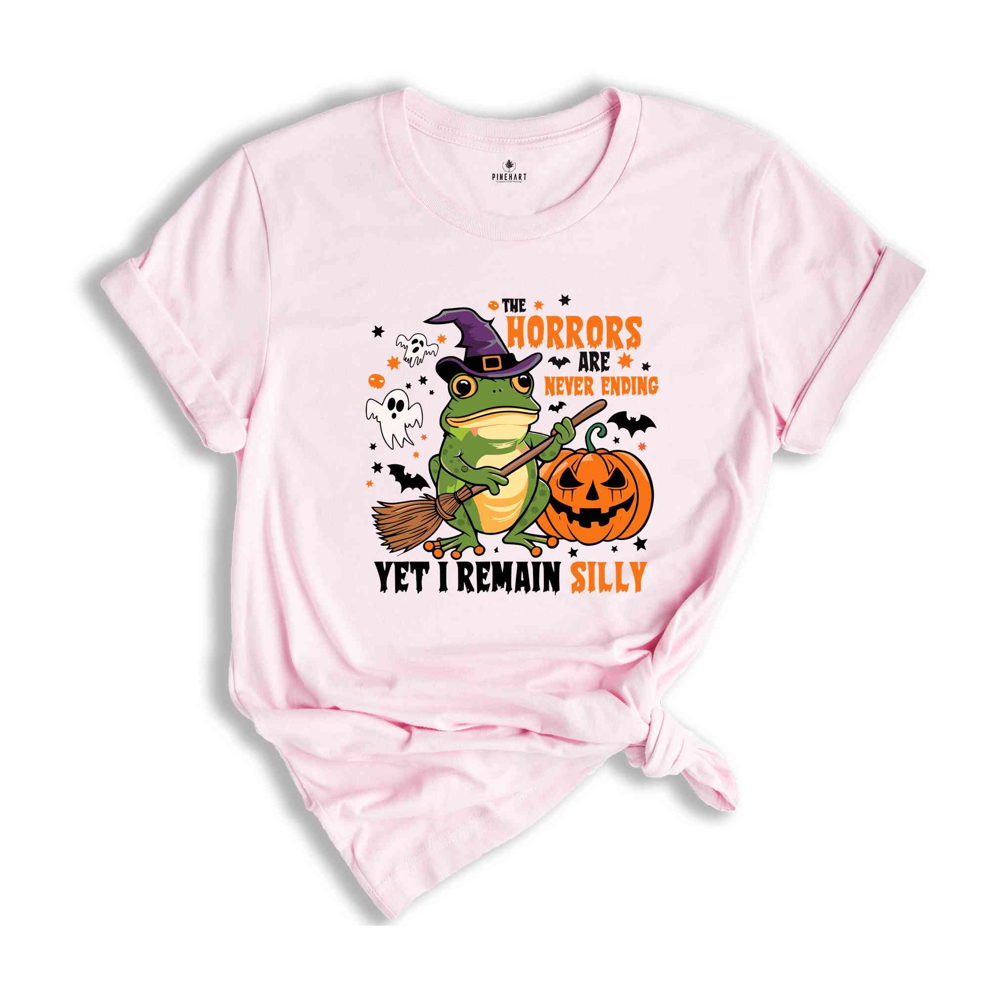 The Horrors Are Never Ending Yet I Remain Silly Shirt, Funny Frog Halloween T-Shirt, Halloween Humorous Shirt, Frog Halloween Tee