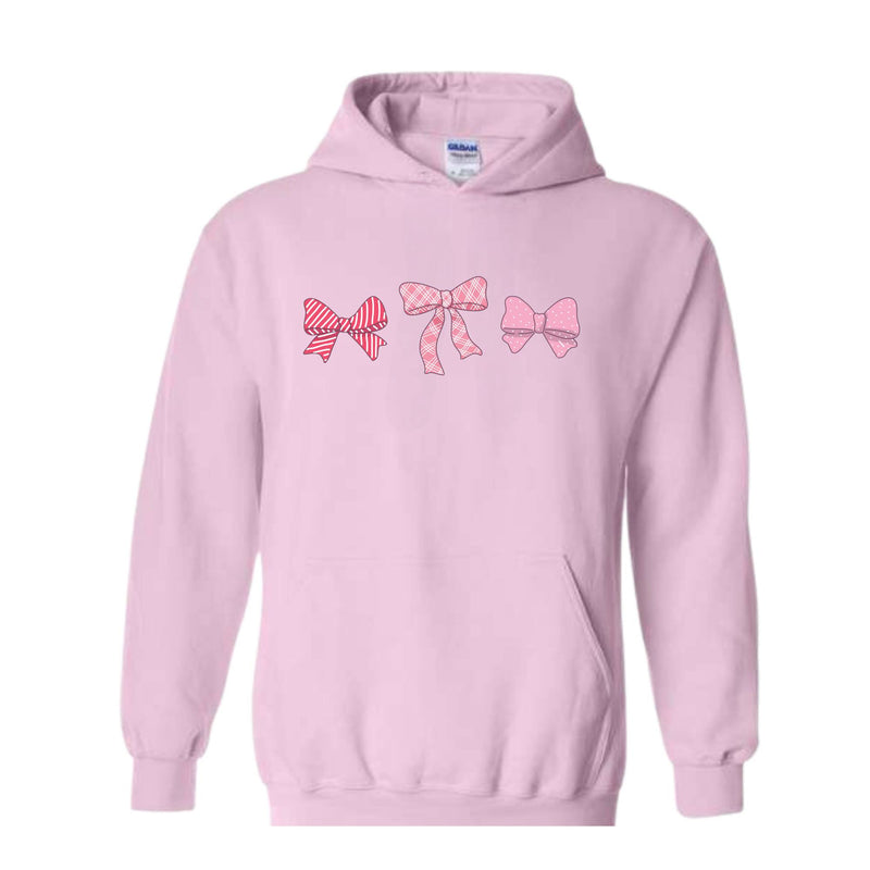 Cute Pink Ribbons Hoodie , Pink Bows Hoodie , Coquette Bows Core Hoodie , Pink Hoodie , Pink Core Hoodie