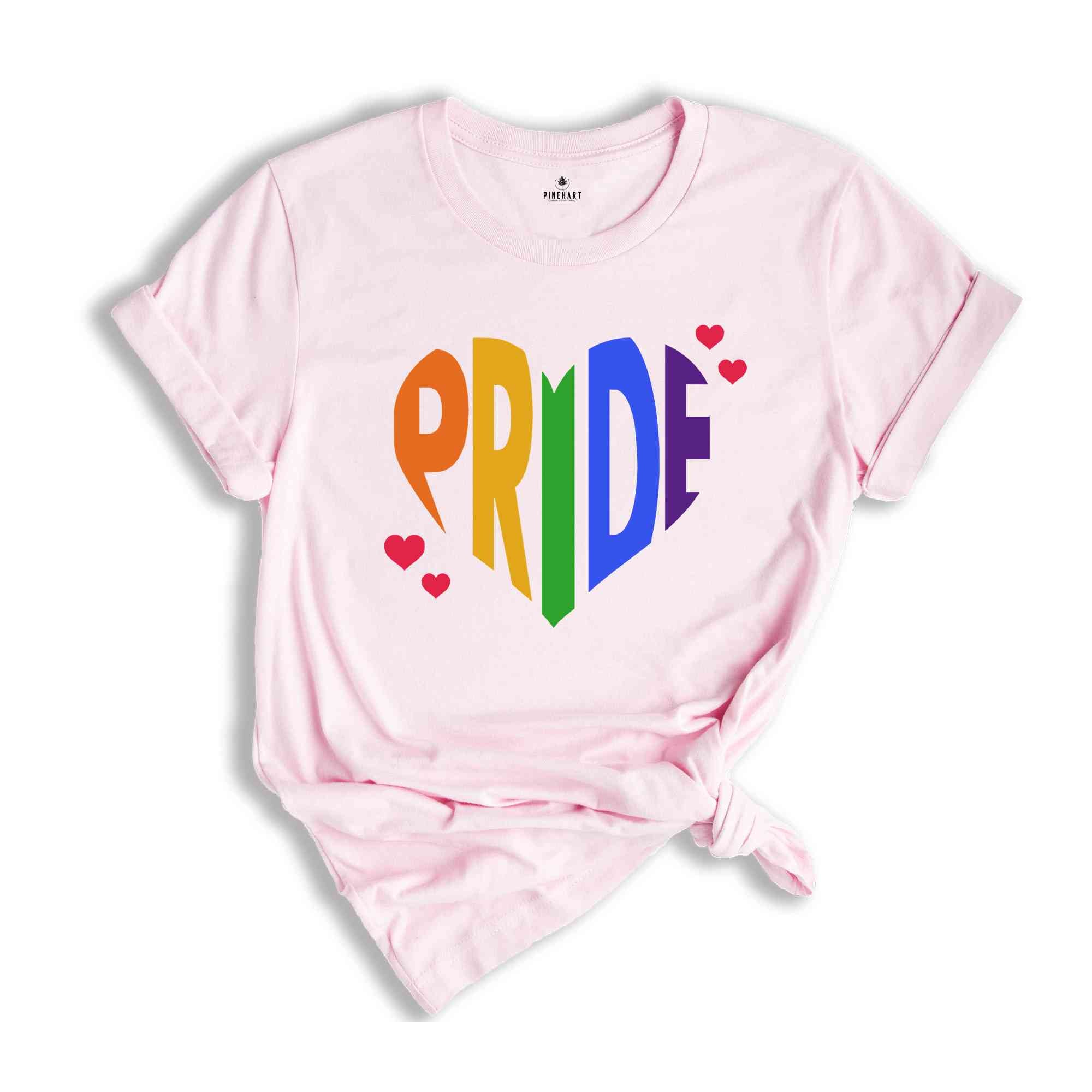 Pride Shirt, Heart of Pride Shirt, LGBTQ+ Shirt, Queer Shirt, Equality Shirt, Rainbow Flag, Lgbt Pride Tshirt