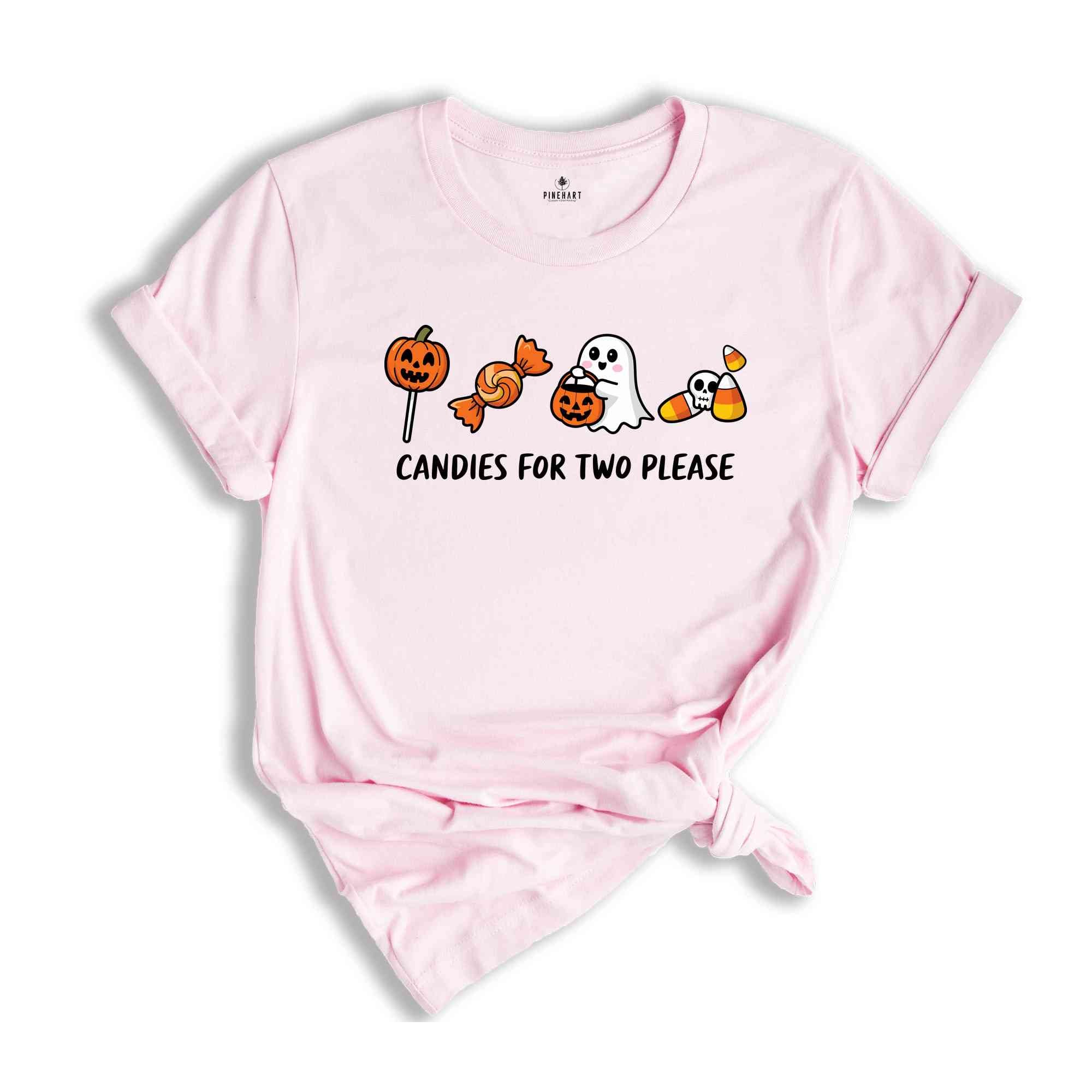 Candies For Two Please Shirt, Halloween Pregnancy Shirt, Fall Shirt, Pregnancy Reveal Halloween Tee, Spooky Gift, Future Mom Shirt