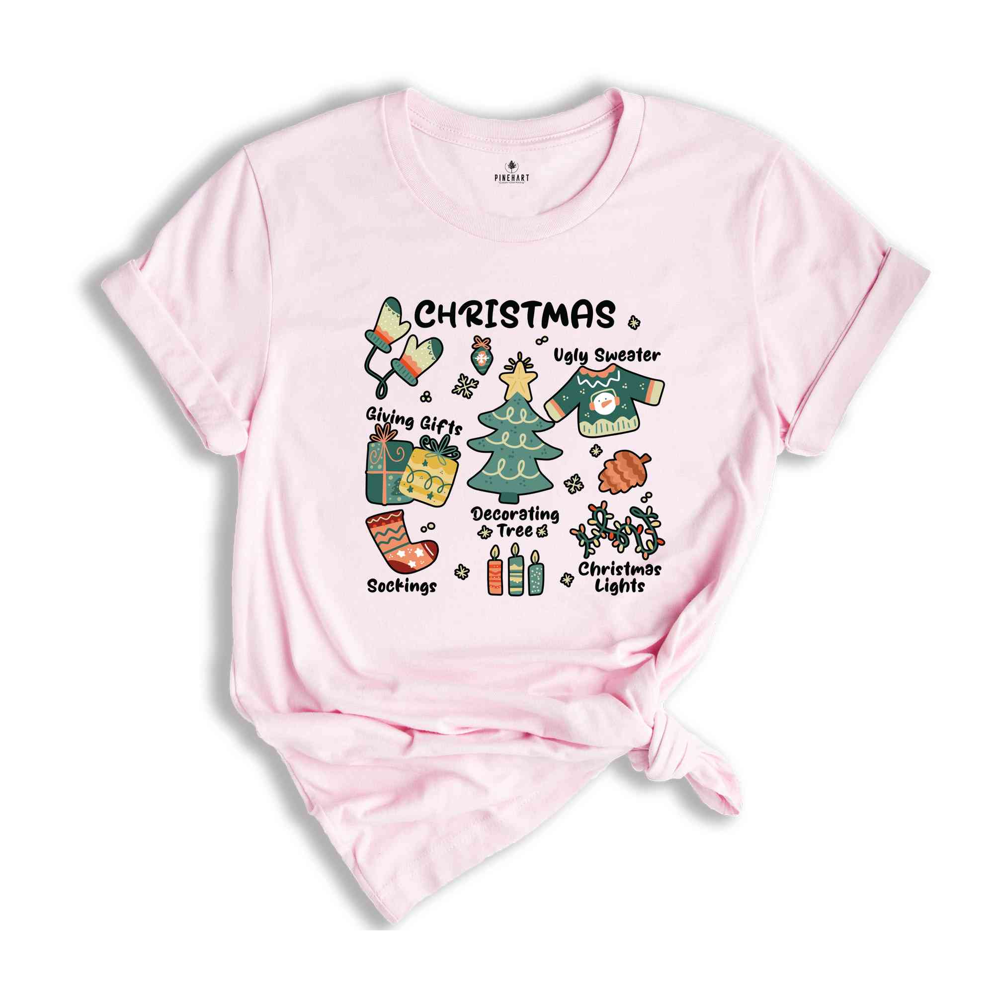 Retro Christmas Shirt, Christmas Shirt, Ugly Sweater Shirt, Giving Gift Shirt, Socking Shirt, Christmas Lights, Decorating Tree