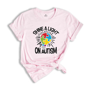 Shine A Light On Autism Shirt, Autism Light Shirt, Autism Puzzle Shirt, Autism Awareness Shirt, Autism Pride Shirt