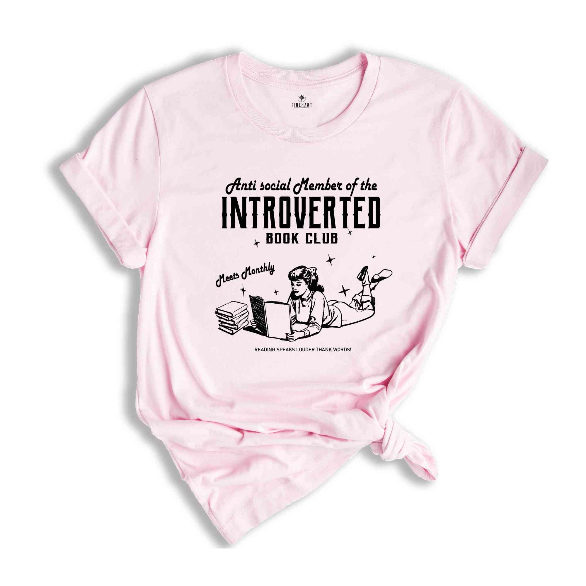 Introverted Book Club Shirt, Bookish Shirt, Anti-Social Book Club Shirt, Gift For Book Lover, Dark Romance Bookish Shirt