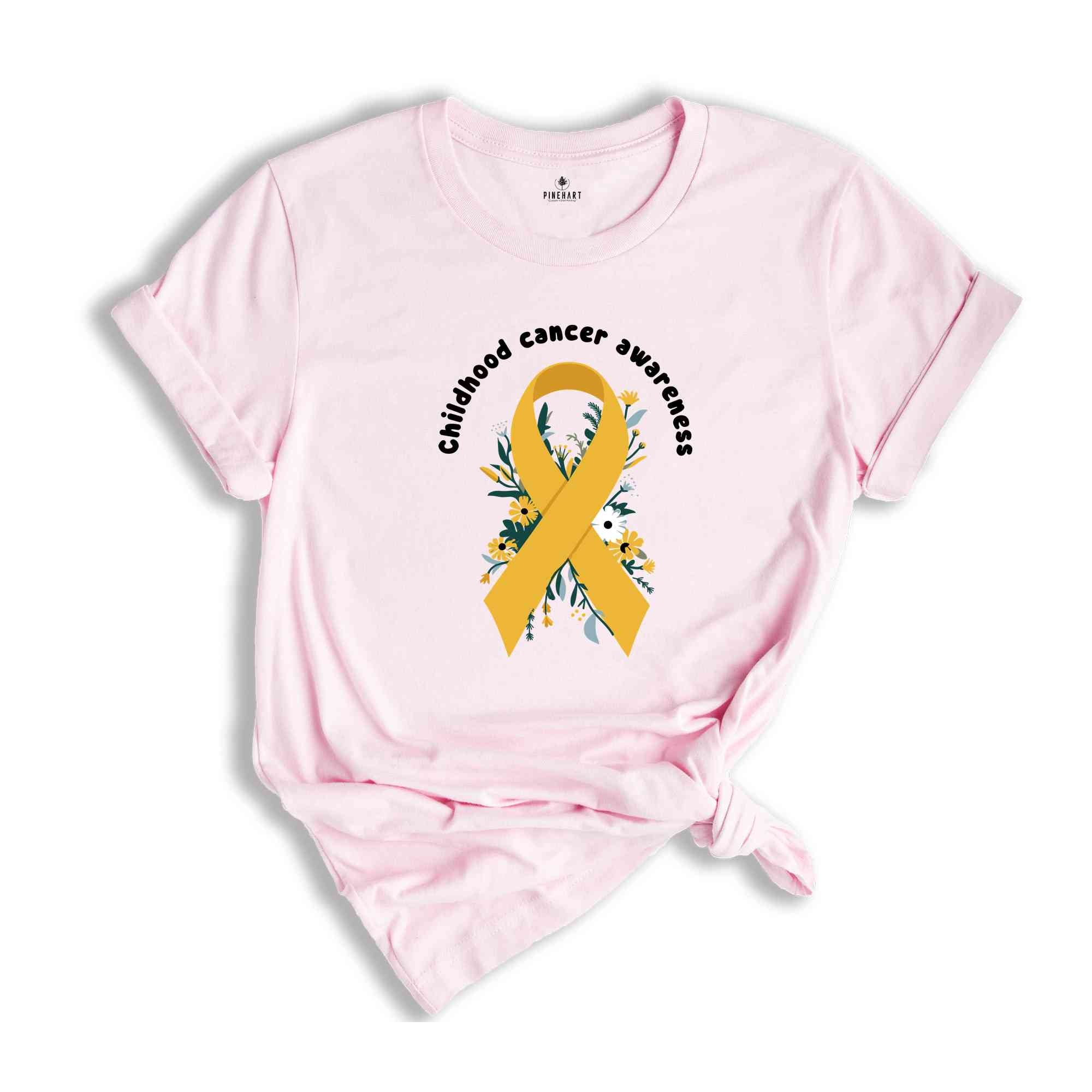 Childhood Cancer Awareness Shirt, Childhood Cancer Support Shirt, Childhood Cancer Shirt, Gold Awareness Ribbon Shirt