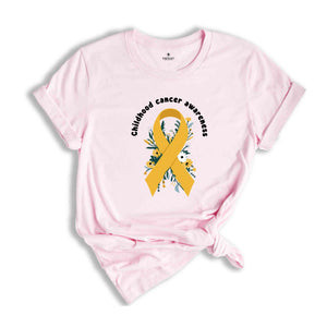 Childhood Cancer Awareness Shirt, Childhood Cancer Support Shirt, Childhood Cancer Shirt, Gold Awareness Ribbon Shirt