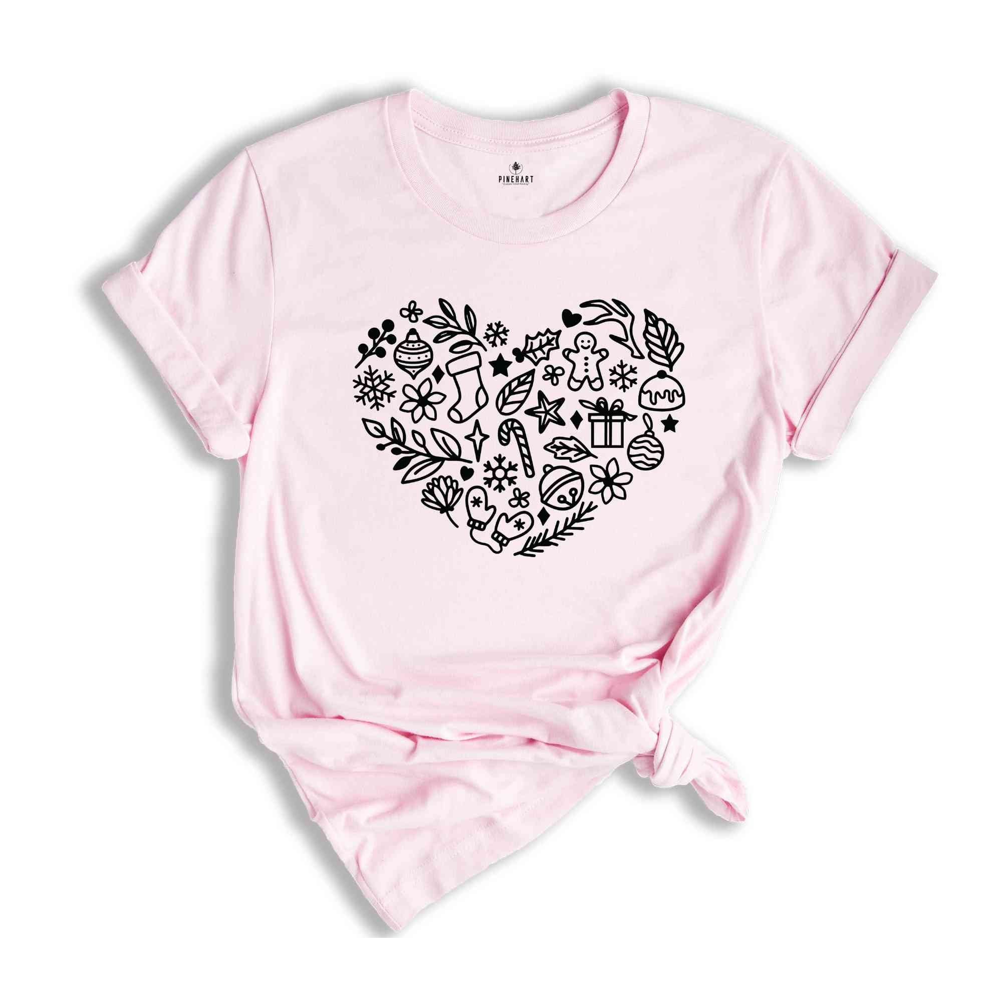 Christmas Heart Shirt, Christmas Heart, Christmas Gift, Christmas Shirt, Heart Shirt, Holiday Shirt