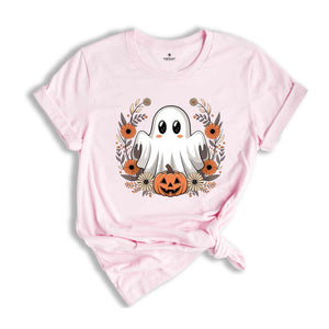 Floral Ghost Shirt, Vintage Floral Ghost Halloween Shirt, Flower Halloween Shirt, Cute Ghost Shirt, Fall Shirt, Vintage Ghost Shirt