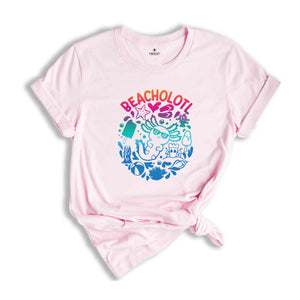 Beacholotl Shirt, Funny Axolotl Shirt, Family Vacation Gift, Holiday Matching Shirt, Cute Summer Tee, Beach Shirt