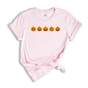 Pumpkin Shirt, Halloween T-shirt, Ghost Shirt, Spooky Season Shirt, Pumpkin Faces T-shirt, Halloween Gift