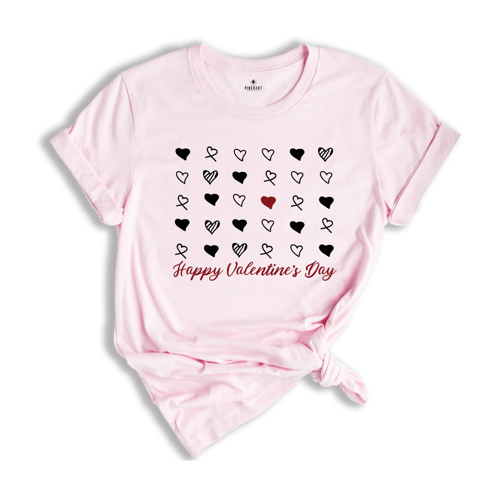 Happy Valentines Day Heart Shirt, Cute Heart Shirt, Valentines Day Shirt, Happy Valentines Day, Couple Shirt, Gift for Valentines