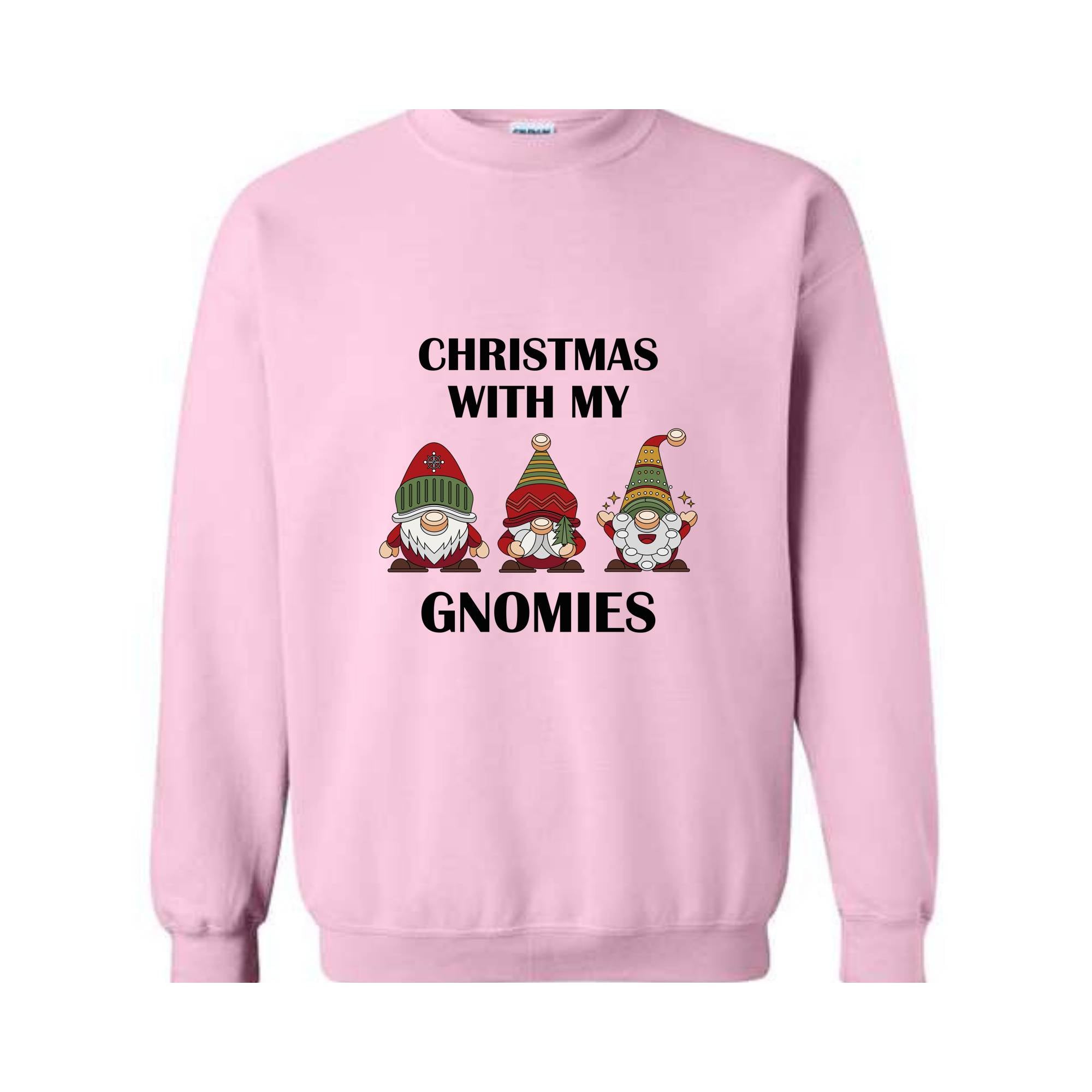 Christmas With My Gnomies Sweatshirt, Gnome Sweatshirt, Gnome Lover Gift, Festive Holiday Sweatshirt, Christmas Sweatshirt